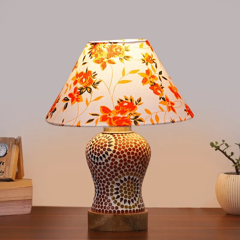 Aranya Fleur Cone Wooden Table Lamp - Multicolor media 3