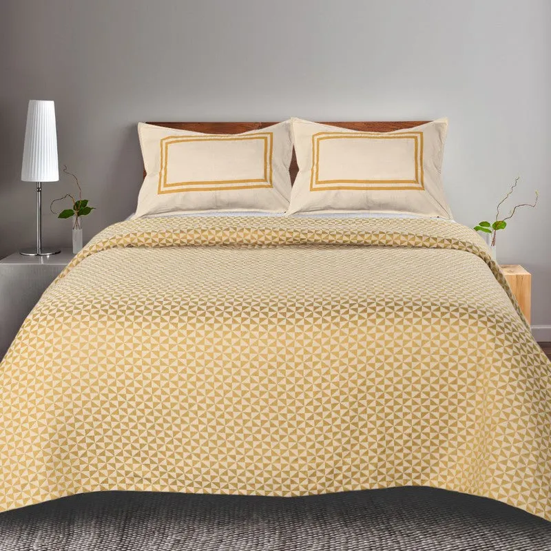 Pixel Nest Cotton Bedsheet (Yellow) - 224 TC media 3