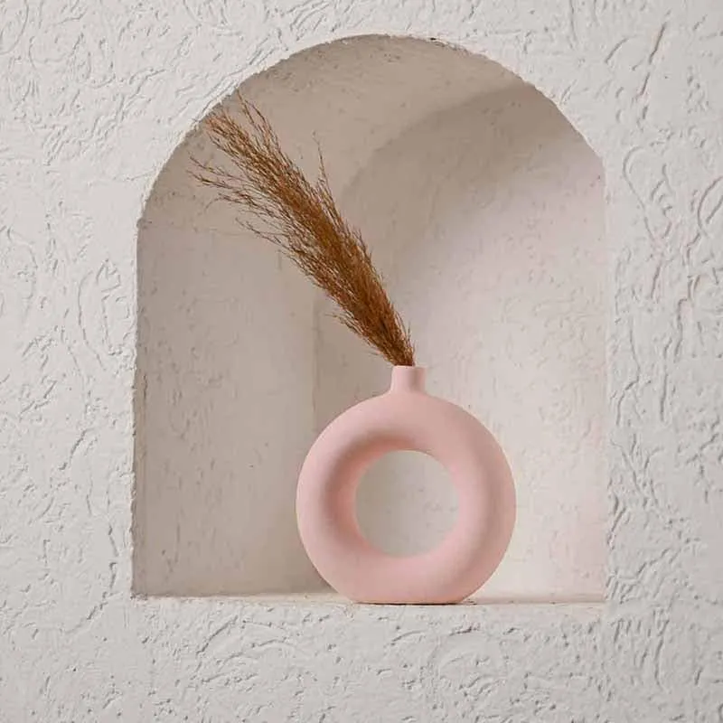 Boho Donut Vase - Pink media 6