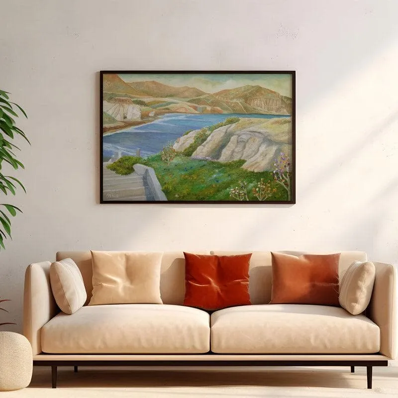 Springing Down The Shore Canvas Wall Painting - Black Frame media 4
