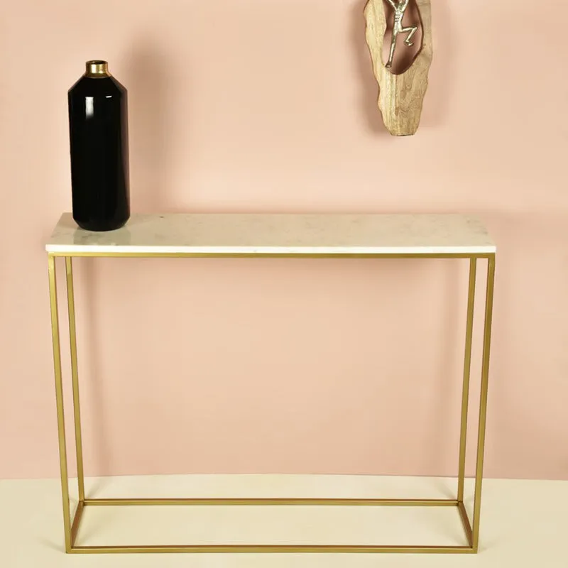 Elevate Metal & Marble Side Table (White) - Set Of Two media 4