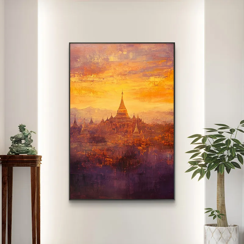 Ethereal Cityscapes Wall Painting media 4