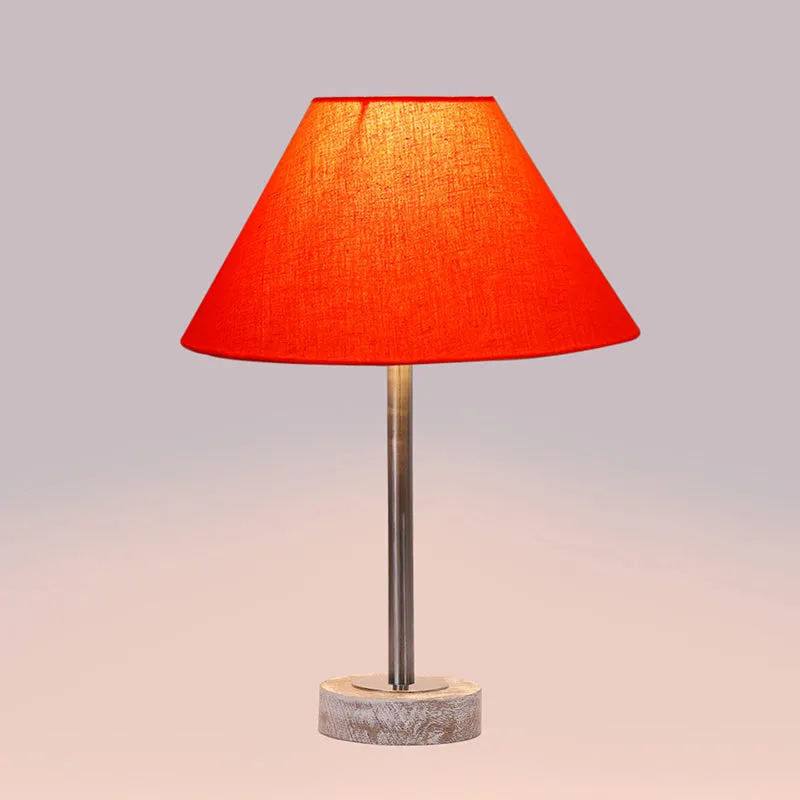 Cotin II Rodin Wooden Table Lamp - Orange,Silver,White media 5