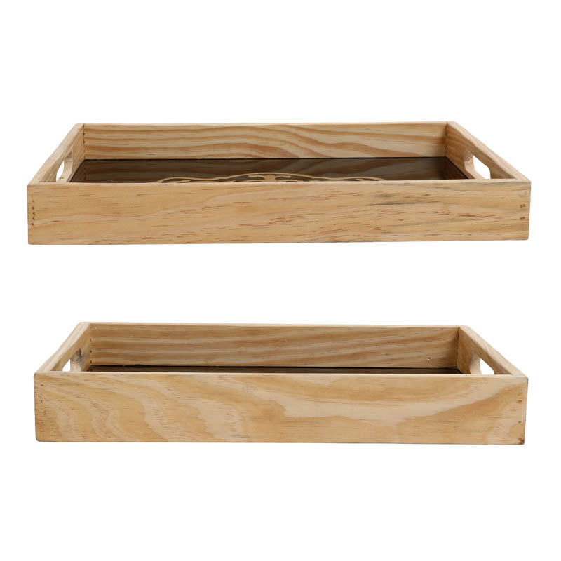 Embossed Grandeur Serving Tray - Set Of Two media 5