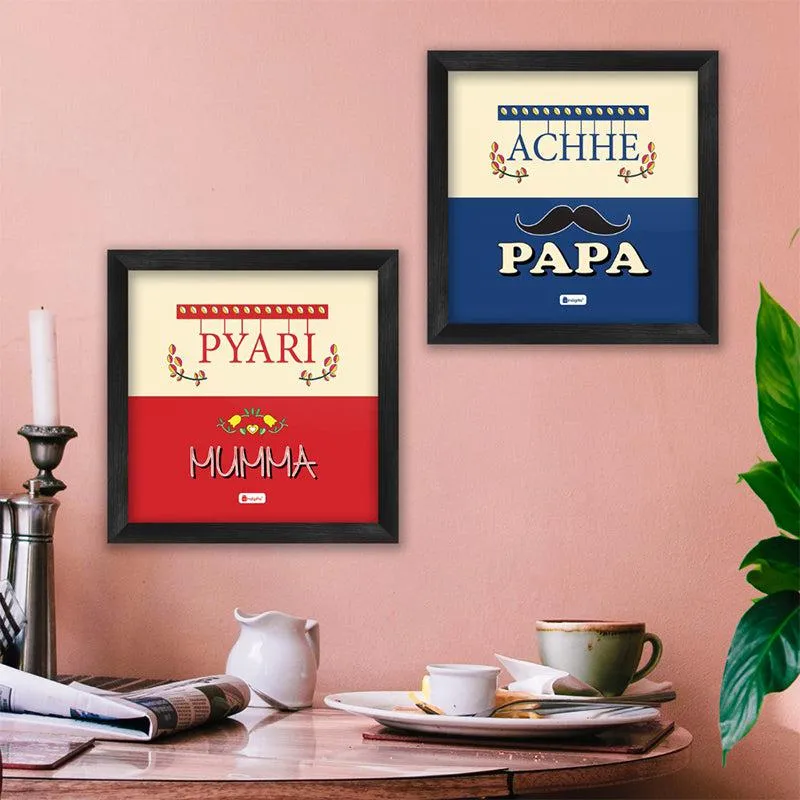 Papa Mumma Pyar Wall Art - Set Of Two media 1
