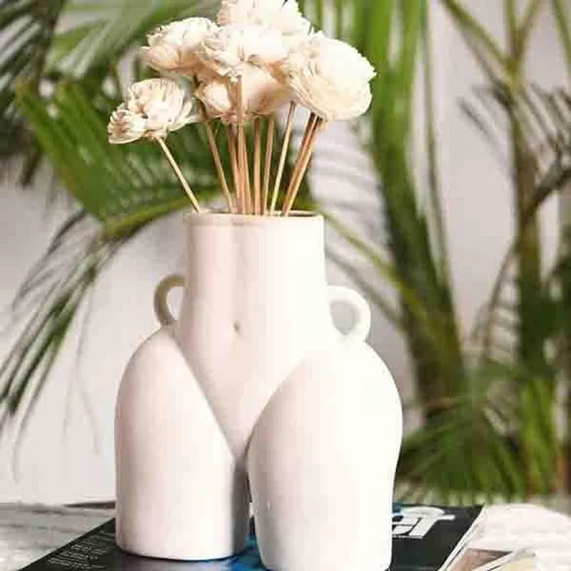 Greek Goddess Vase - White media 1