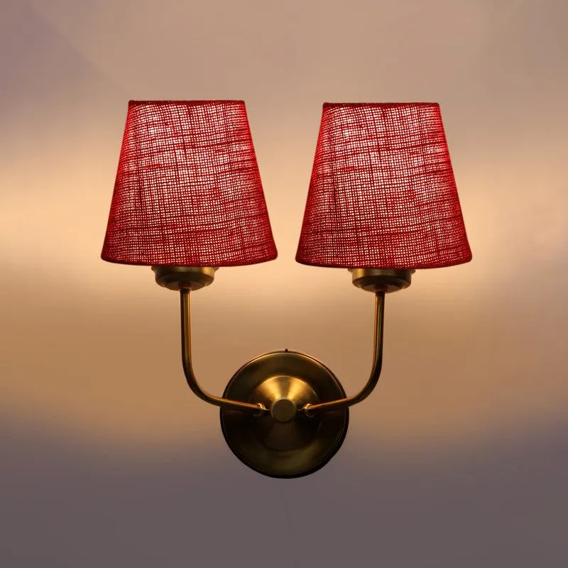 Lumoire Duo Cone Metal Wall Lamp - Maroon media 6