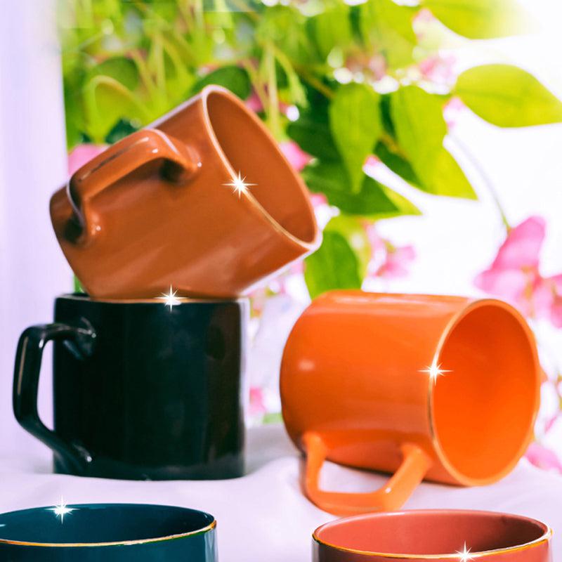 Blaze Porcelain Tea Cup (200 mL Each) -  Set of Six media 3