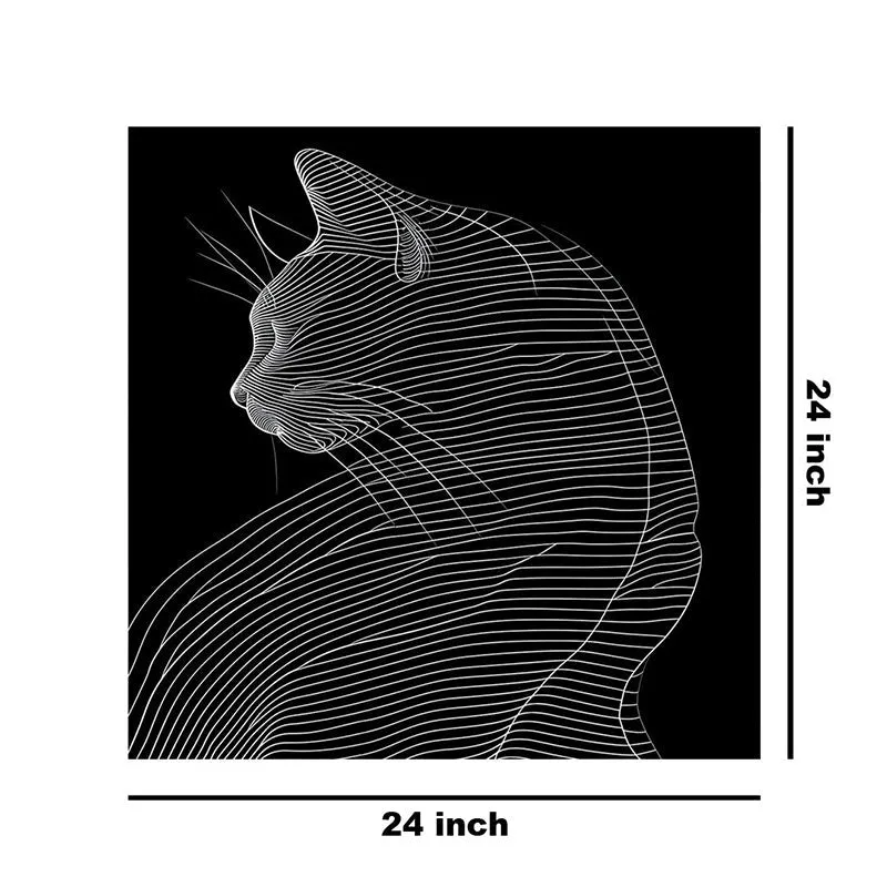 Cat Line Art Wall Painting media 8