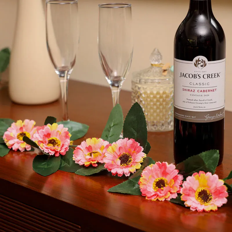 Fiora Artificial Gerbera Creeper (Two-Tone Pink)  Set of Two media 5