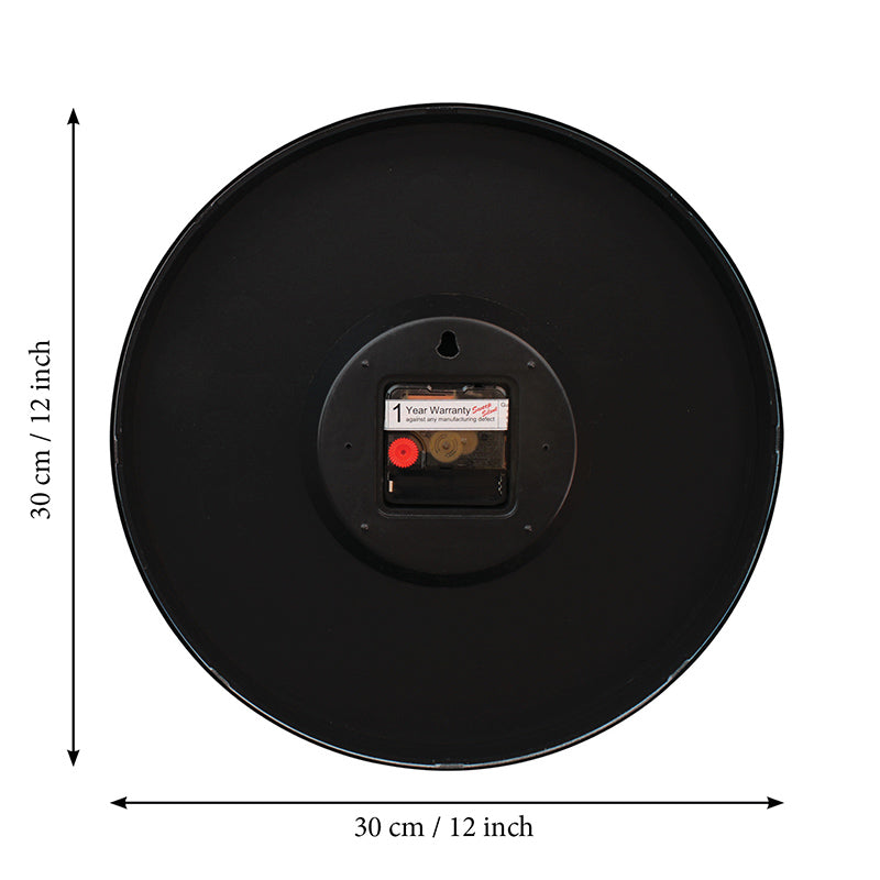 Benot Gold Analog Wall Clock - Black & Gold media 7