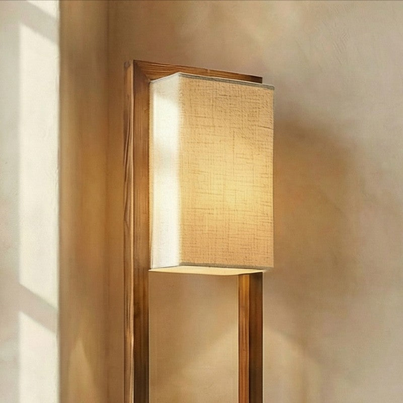 Boreal Wooden Floor Lamp With Fabric Shade media 4