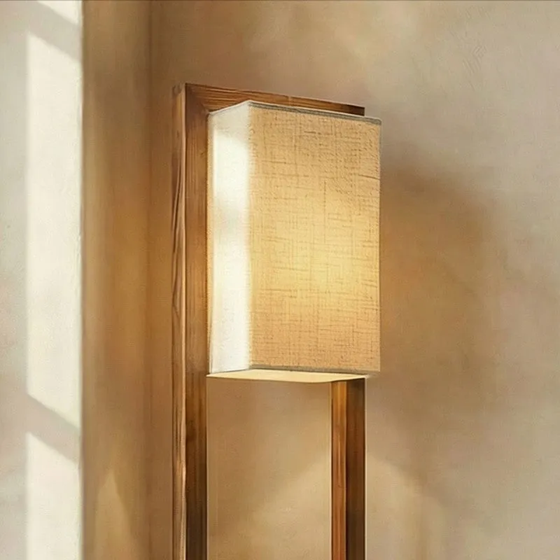 Boreal Wooden Floor Lamp With Fabric Shade media 4