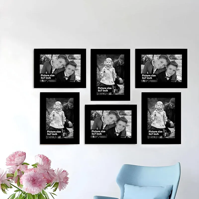 Willow Charm Rectangle Photo Frame (Black) - Set Of Six media 1