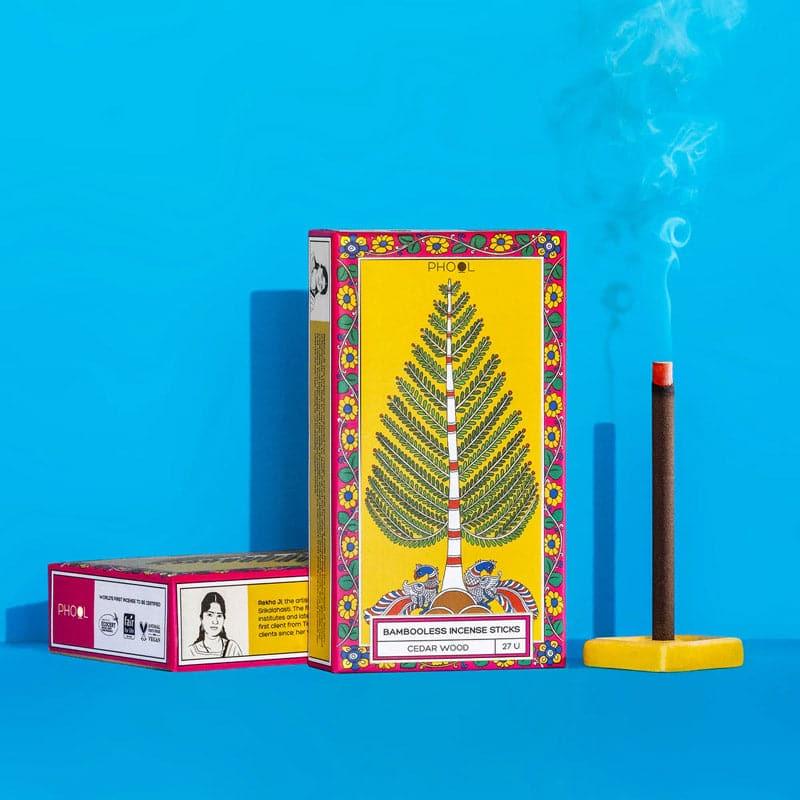 Phool Bambooless Incense Sticks (Cedar Wood) - Set Of Forty