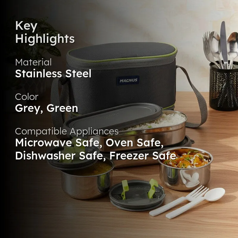 Solaro Nova Lunch Box with Lunch Bag - Five Piece Set media 2