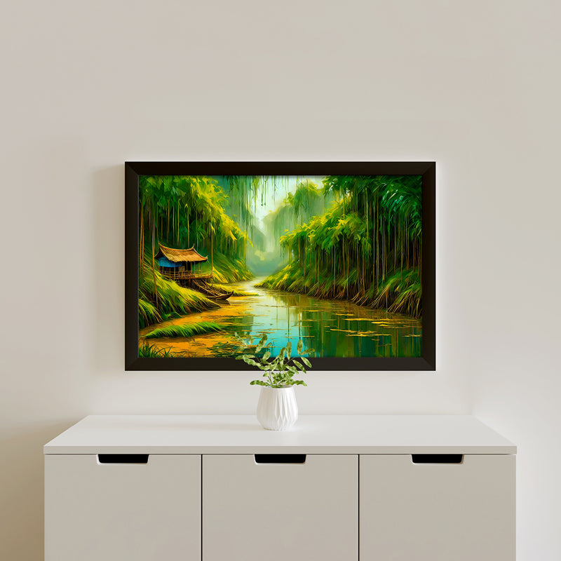 Emerald Expanse Wall Painting