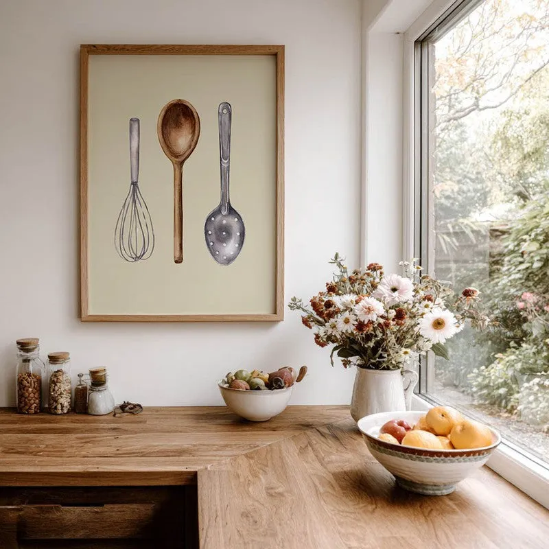 Whisk&Tools Archival Canvas Wall Art - Brown media 8