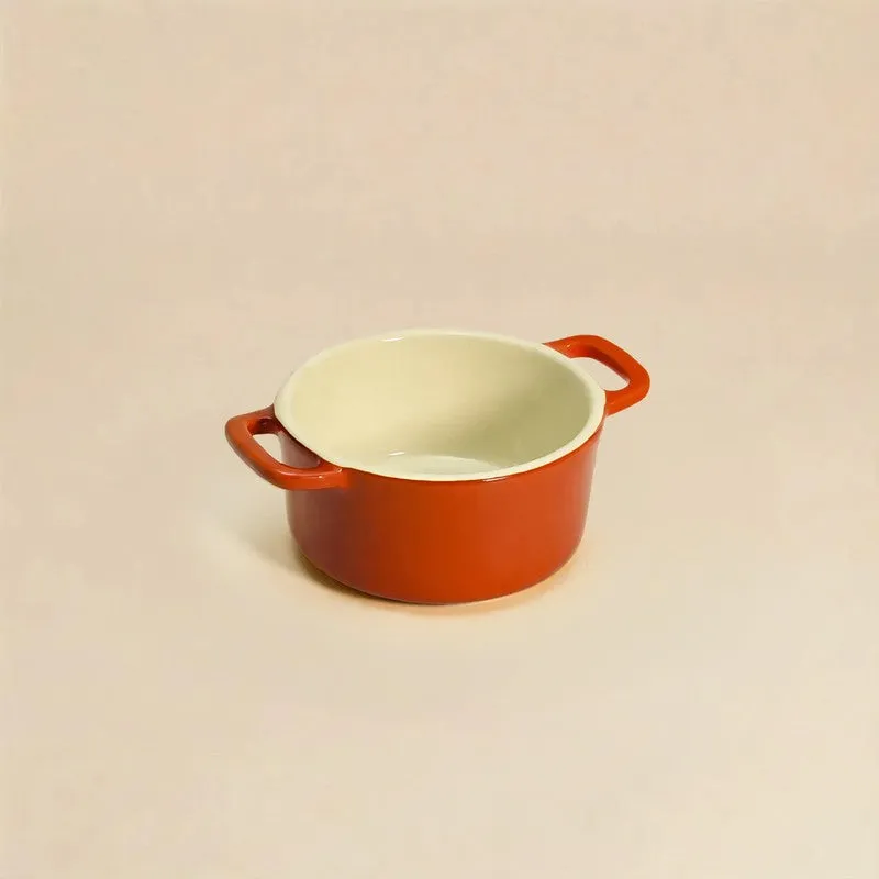 Cumin Co Ceramic Mini Cocottes (Red/240 mL) - Set of Two media 5