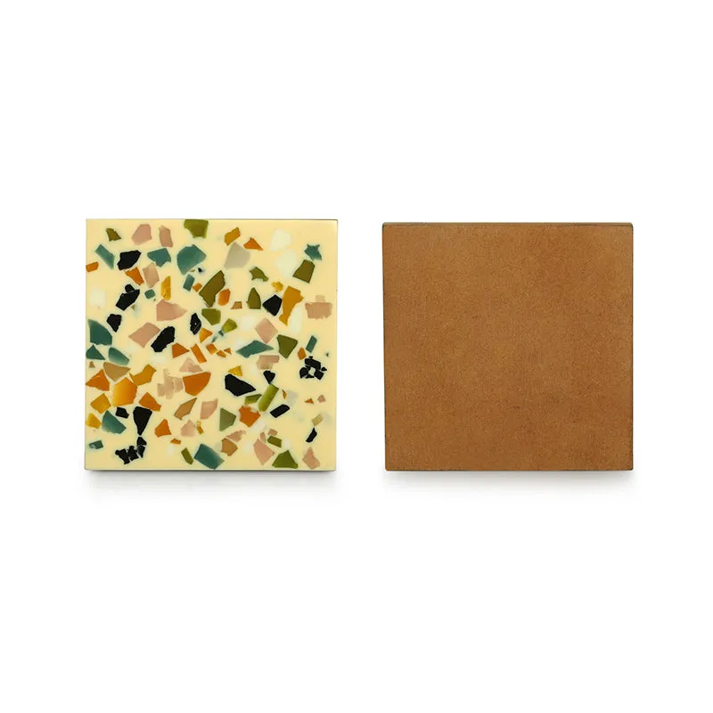 Srishti Resin & Wood Coaster - Set Of Four media 4
