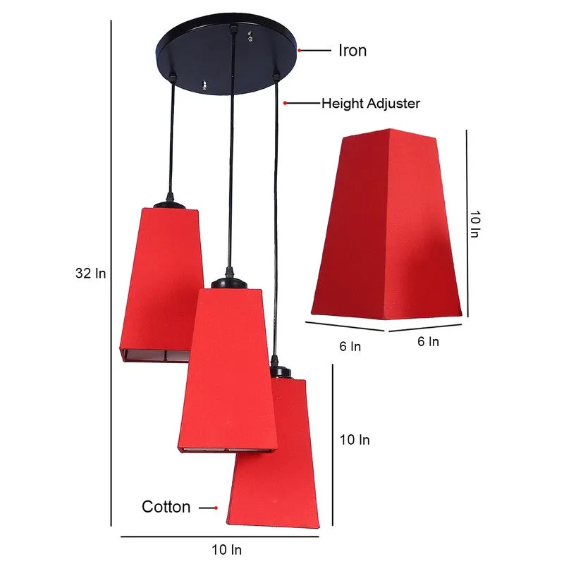 Shadowlux Triple Metal Ceiling Lamp - Red media 9