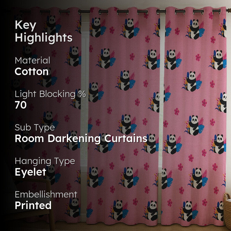 Panda Paradise Drapes Curtain - Set Of Three media 2