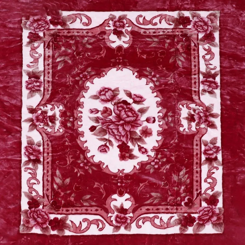Monte Carlo Crimson Blossom Blanket (Pink)- 800 GSM media 7