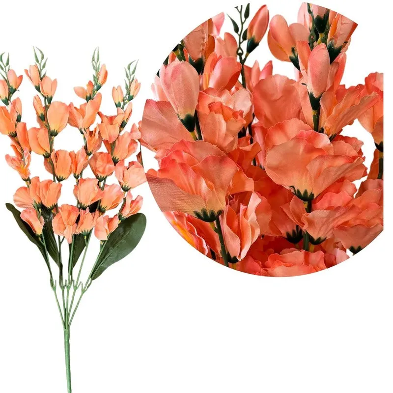 Bloomelle Artificial Flower (Orange) - Set Of Four media 6