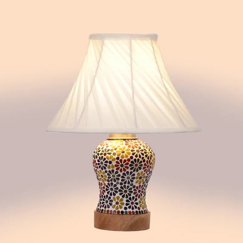 Aurelia I Pleated Wooden Table Lamp - Multicolor media 6
