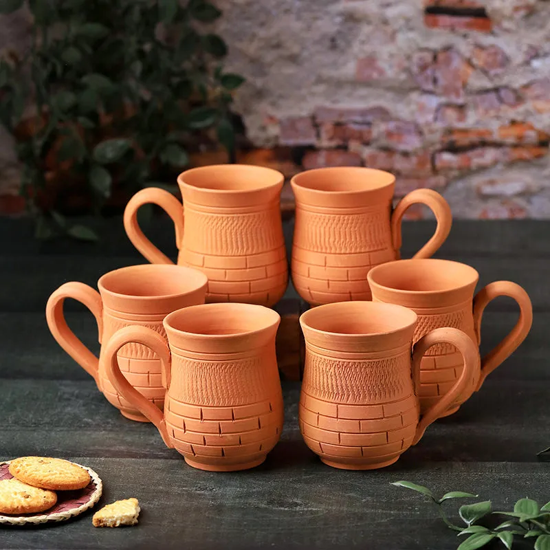 Nireeksha Terracotta Coffee Mug (250 mL Each) - Set of Six media 4