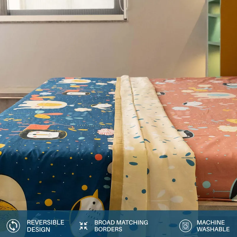 Urban Space Junglee Reversible Dohar (Navy) - 150 GSM media 5