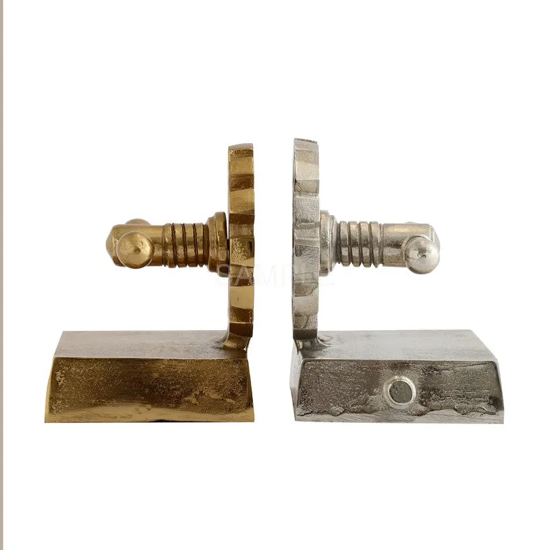 The Gearlock Bookend (Gold & Silver) - Set Of Two media 5