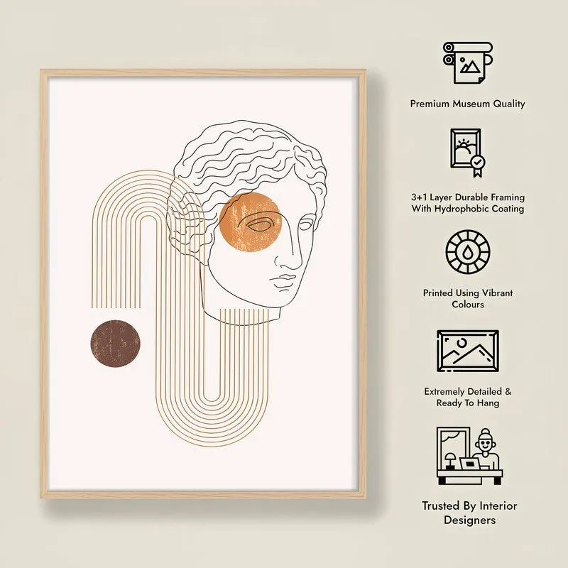 Modern Muse Canvas Wall Painting With Brown Frame media 9