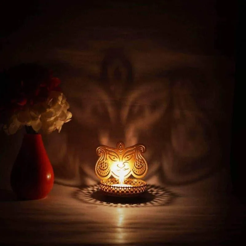 Durga Shadow Tealight Holder media 1