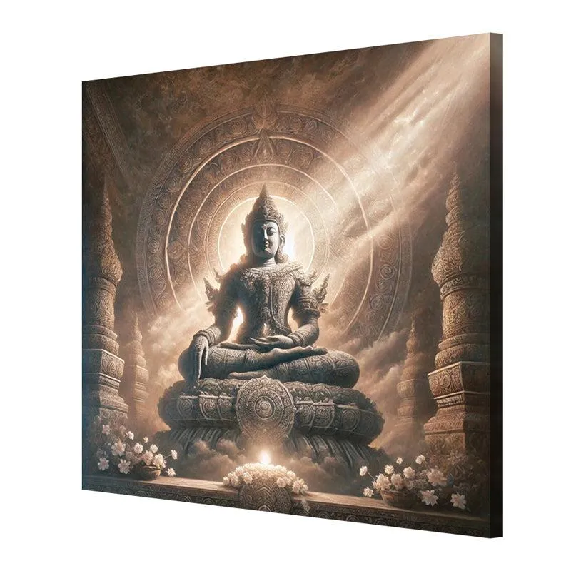 Temple Light Buddha Wall Painting media 6