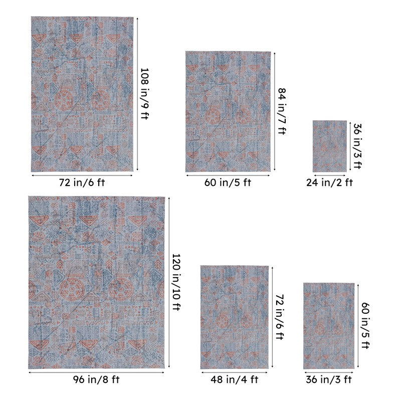 Yanika Carpet - Blue & Red media 13