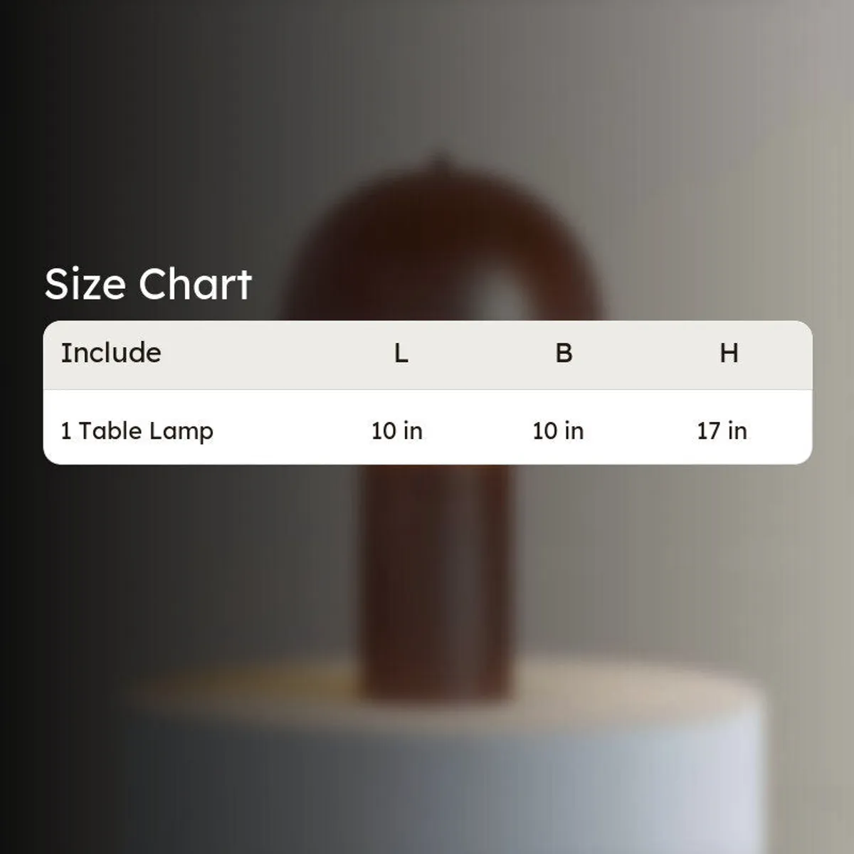 Fig Living Cone Pagen Metal Table Lamp - Brown - 12
