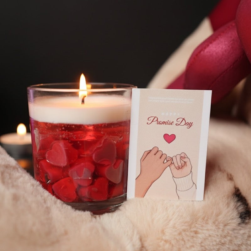 Velvet Glow Decorative Candle - Red media 5
