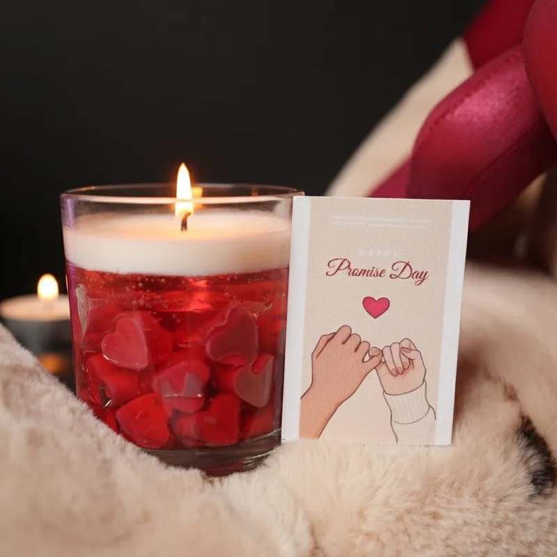 Velvet Glow Decorative Candle - Red media 5