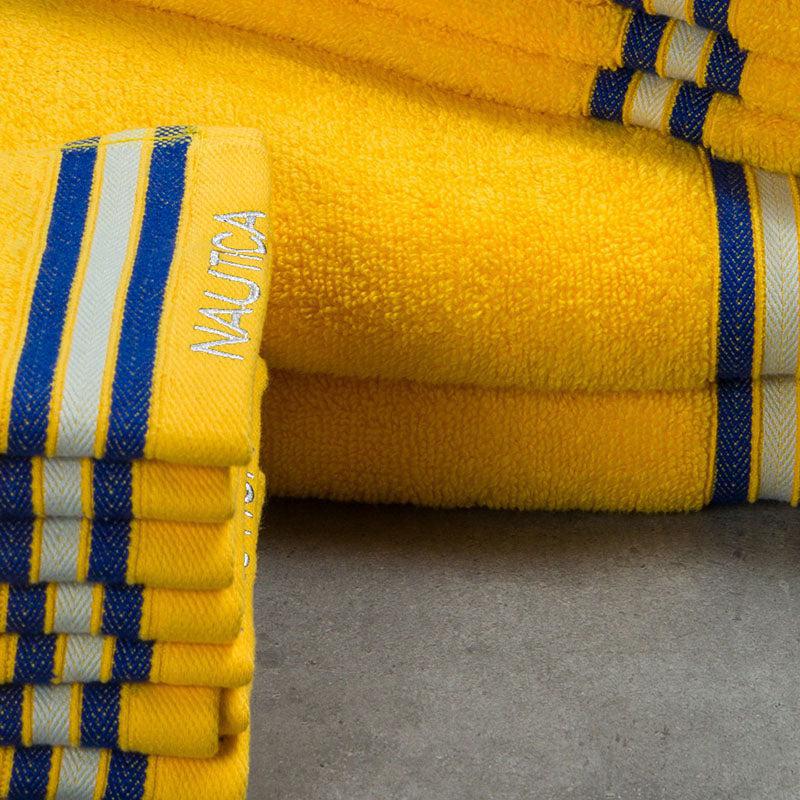 Nautica Dove Down Cotton Towel Set (Yellow) - Set Of Fourteen media 5