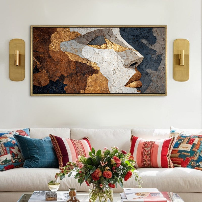 Golden Silhouette Canvas Wall Art