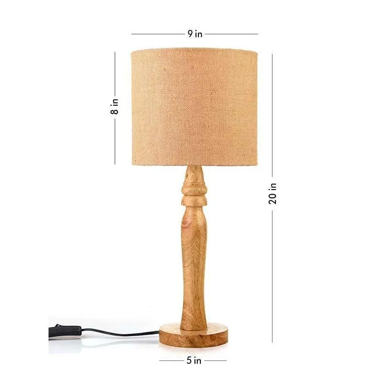 Vintage Dream Fabric Table Lamp - Brown media 6