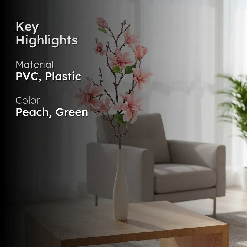 Magnolia Artificial Flower Stem - Peach media 2