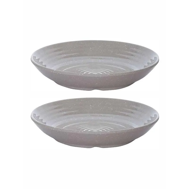 Frieda Melamine Pasta Plate - Grey - Set of Two media 3