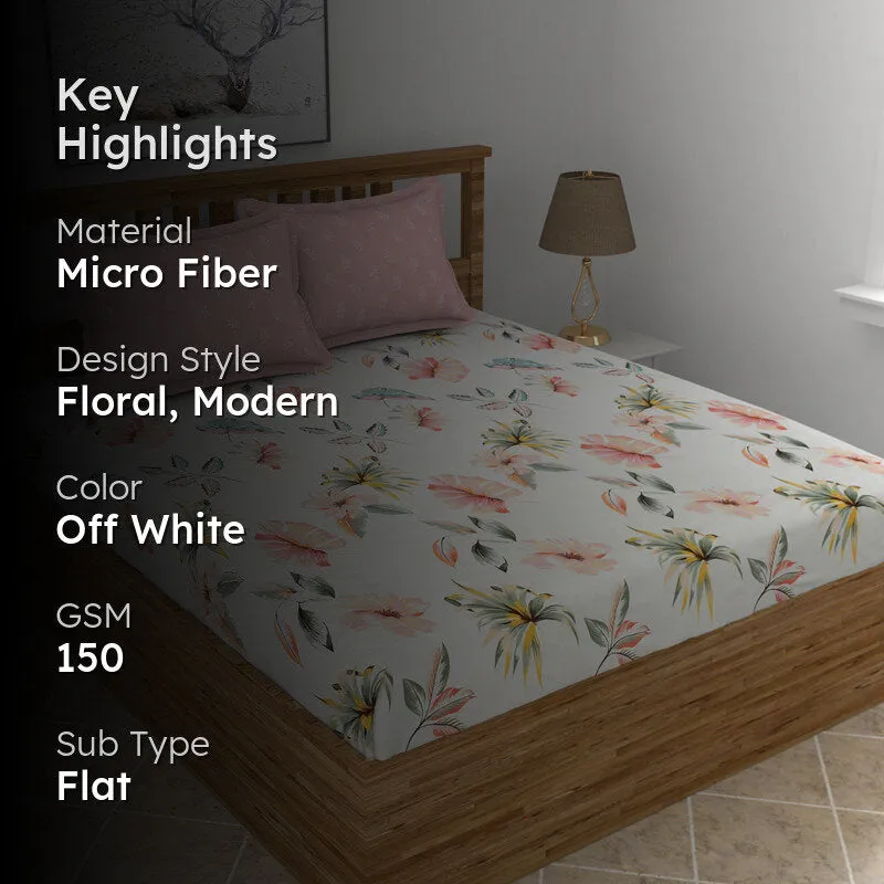 Berry Blush Microfiber Bedsheet - 150 GSM media 2