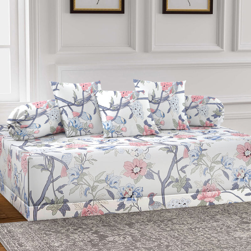 Pastel Forest Diwan Set - Six Piece Set