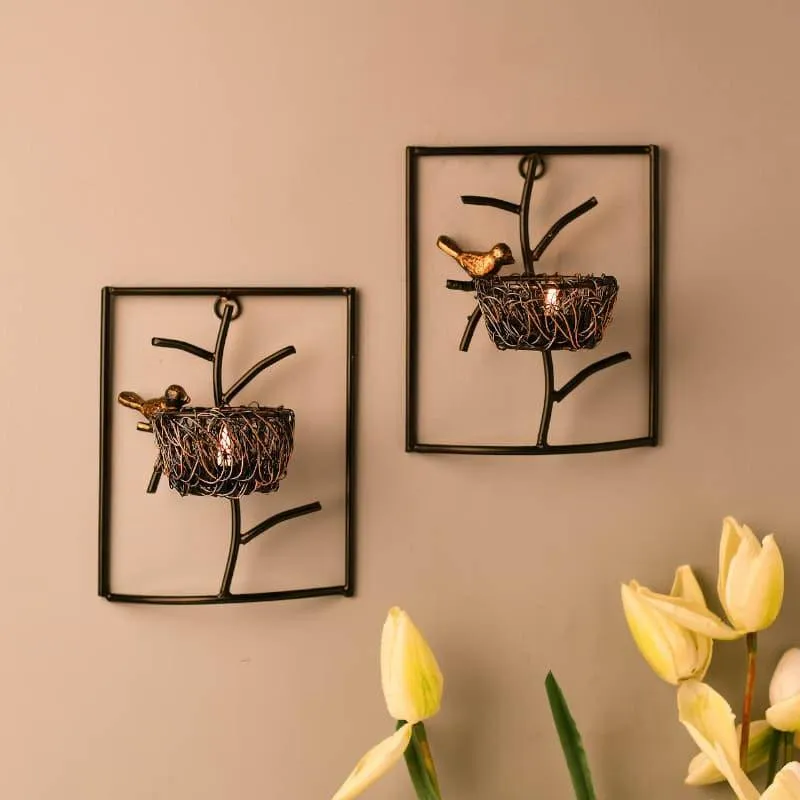 Bird Nest Candle Holder - Set Of Two media 3