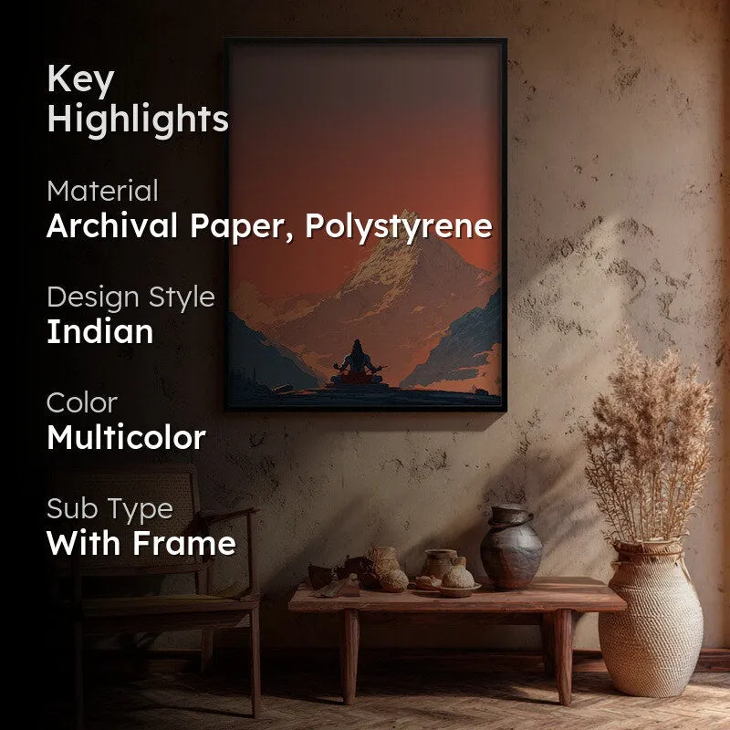 Mahadev Meditating Blissful I Wall art media 2