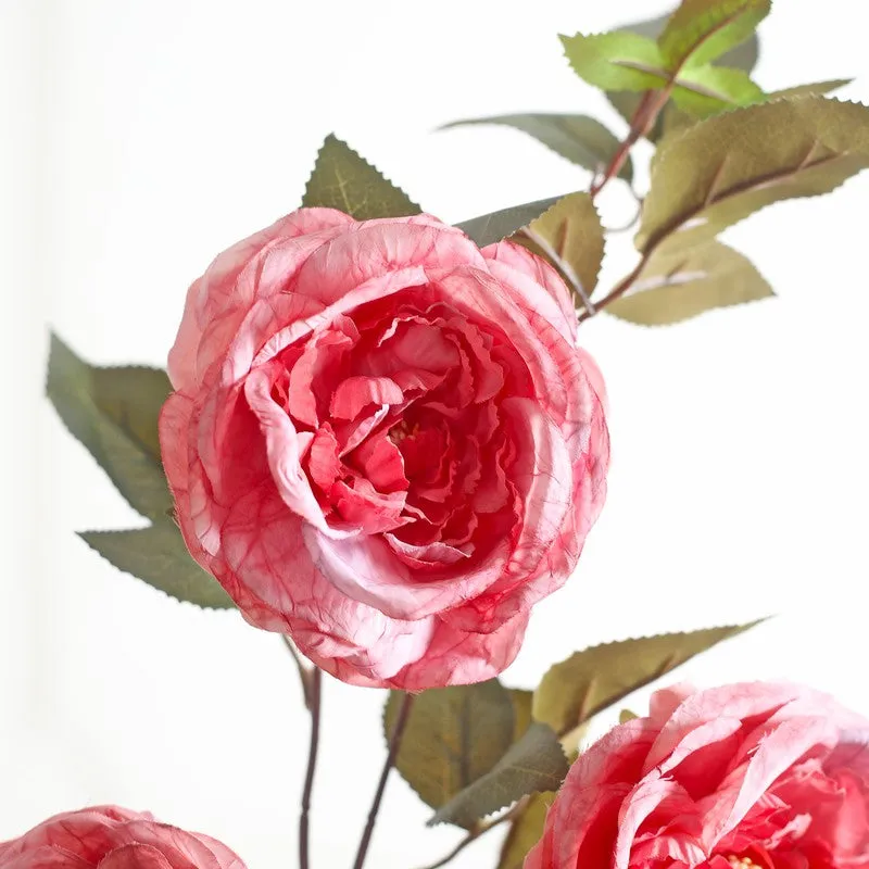 Open Peony Artificial Flower - Pink media 6