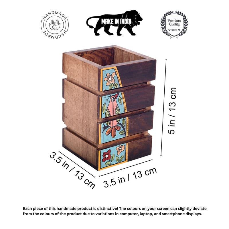 Tribal Birdie Wooden Cutlery Holder media 6